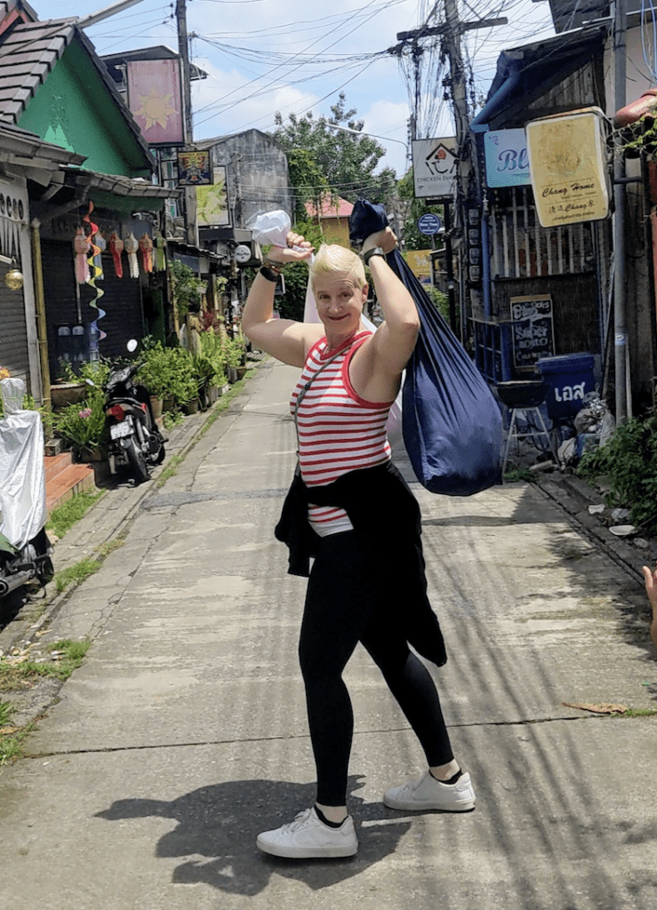 Woman in her 50s focusing on movement to manage weight