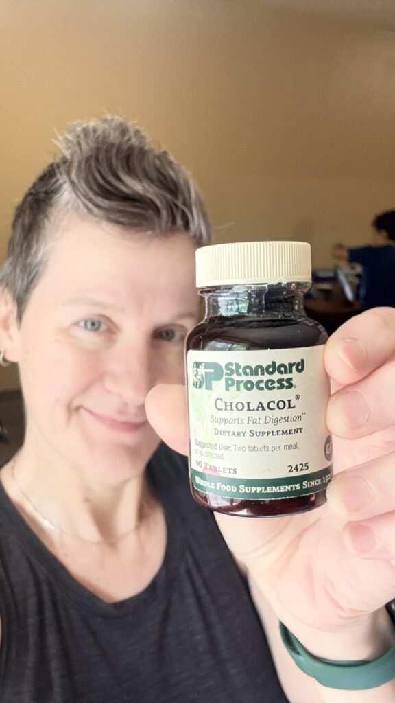 gallbladder bile aid cholacol makes a huge difference for fatty or greasy meals and even if I want an occasional ice cream treat