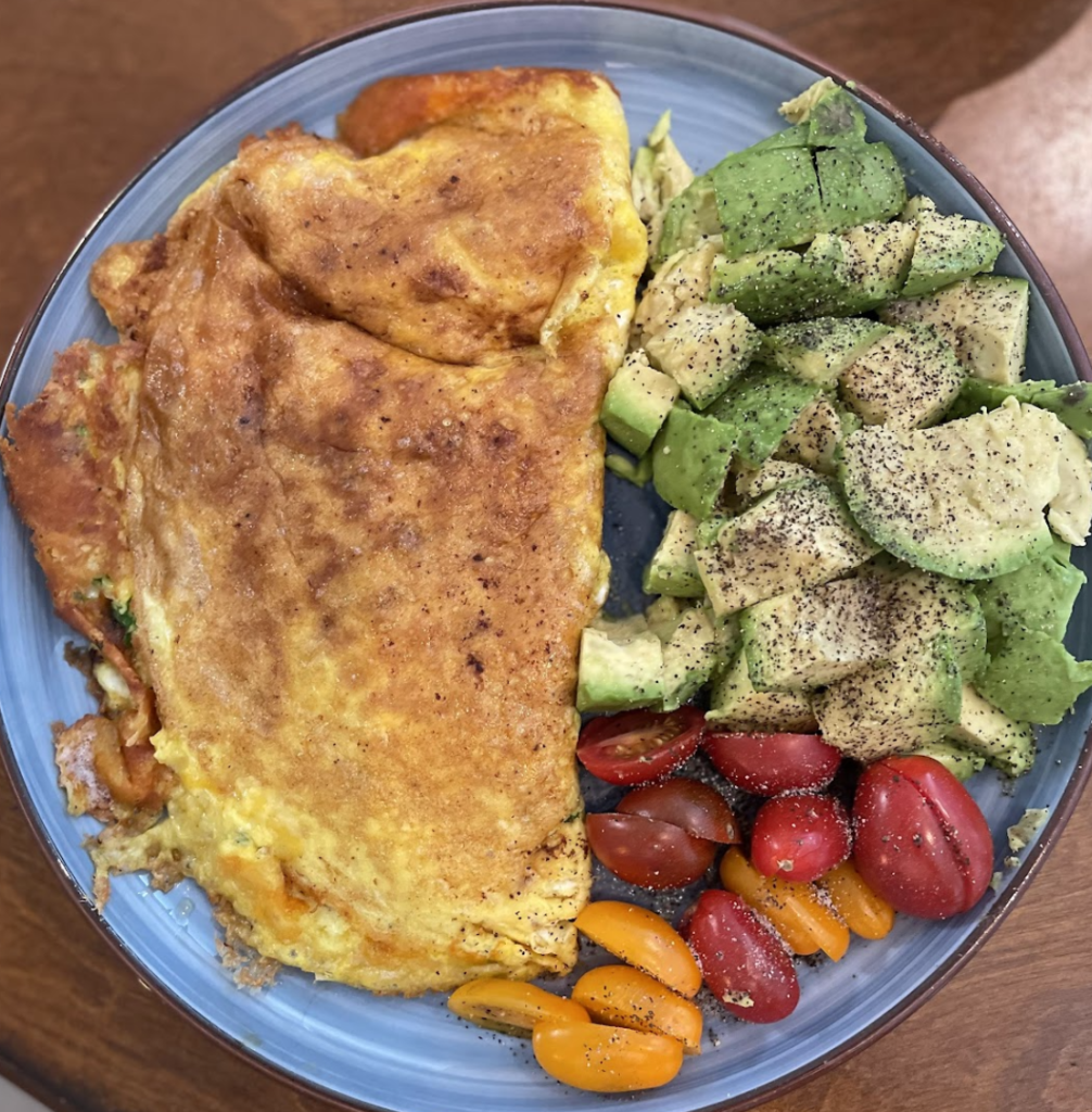 high protein after 50 omelet and healthy fats