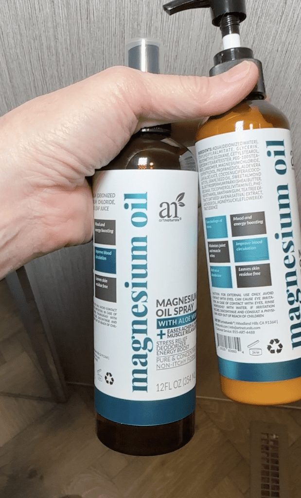 Sleep lotions and oils made with magnesium. It sounds like a great and relaxing idea to massage into your feet  at night but honestly, for me, it dried out my fee and left my skin white and chalky