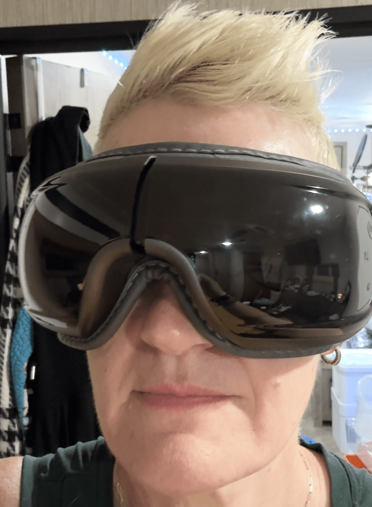 I love this heated sleep mask massager. Menopause and insomnia