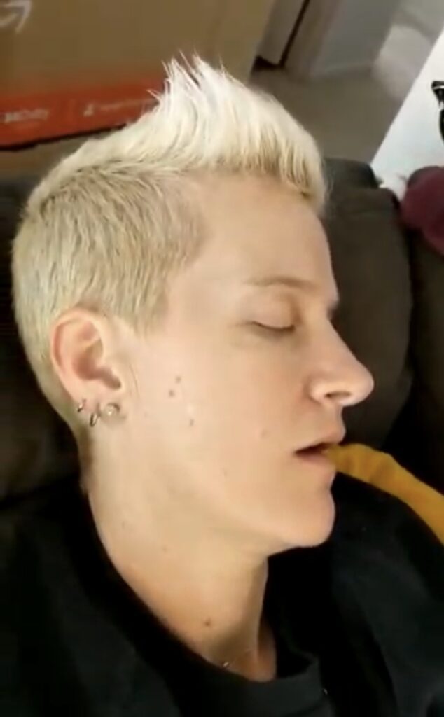 Me passed out and making my sleep sounds